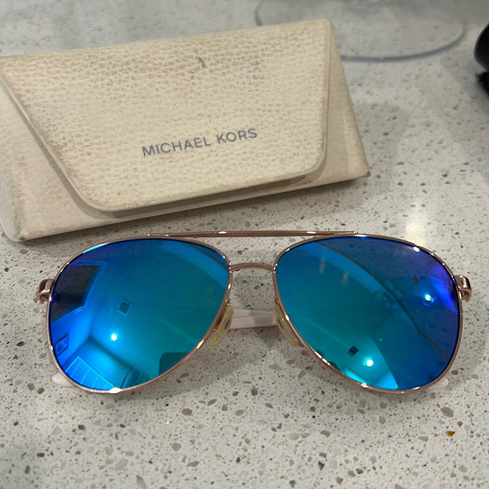 Michael kors blue aviator sunglasses
